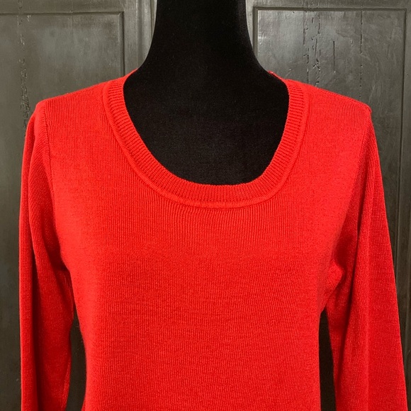 Oversized long sleeves Red & Black Tunic sweater - Size Medium - Picture 4 of 8